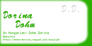 dorina dohm business card